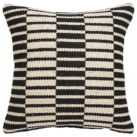 20x20 Jaipur Black & Cream Throw Pillow - Picture 1 of 9